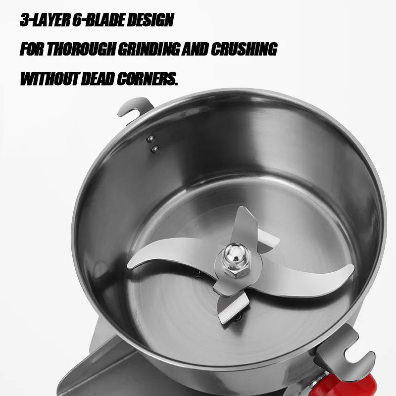 Electric Grain Grinder Mill High-speed Spice Corn Mill Commercial Powder Machine for Dry Cereals Grain Spice Coffee Herb Bean