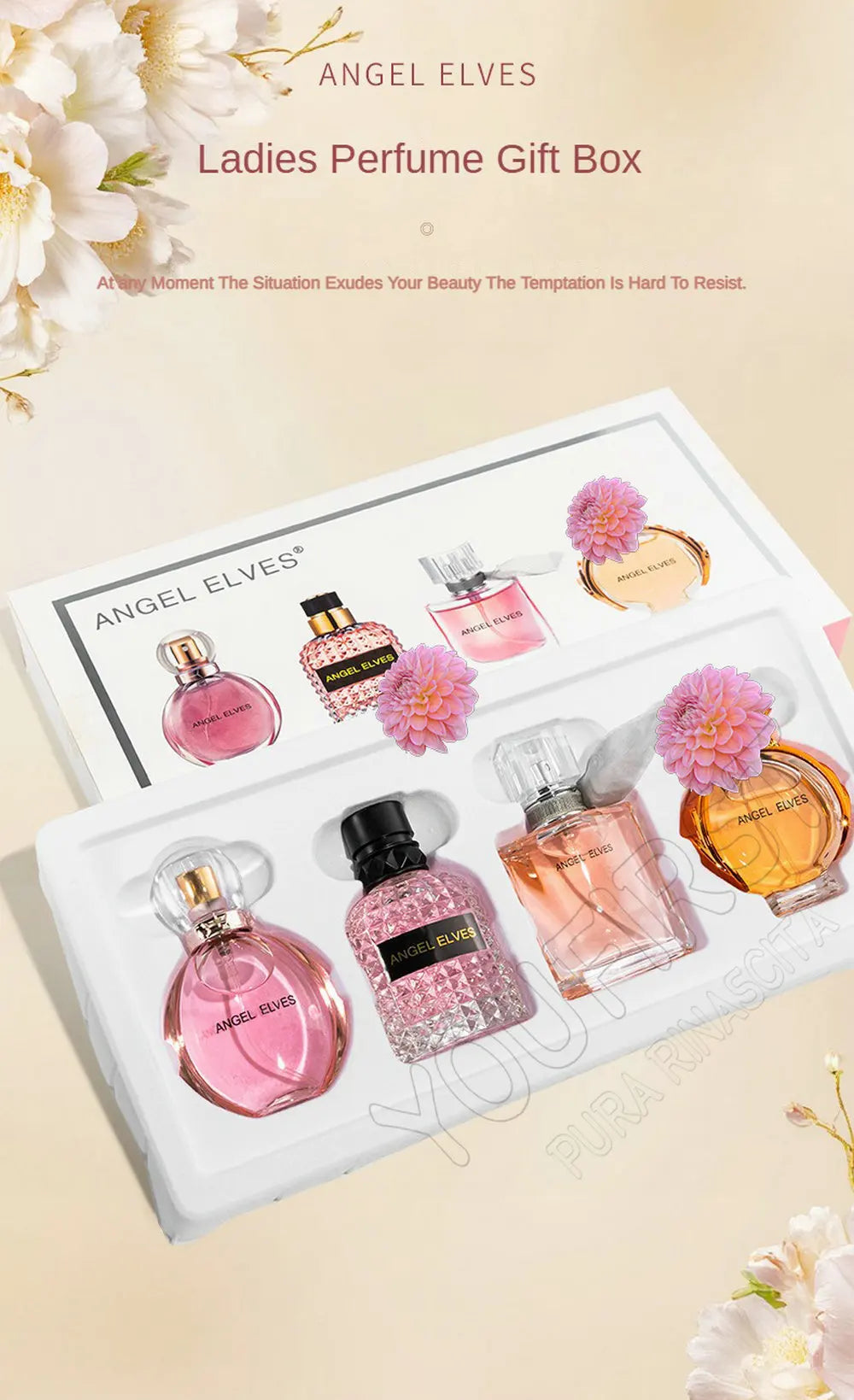 Classic Perfume Women Original 향수 Feminino Perfumes De Mujer Floral Scent Spray 120ml Pheromone Profumo Donna Gift Box 4Pcs Set