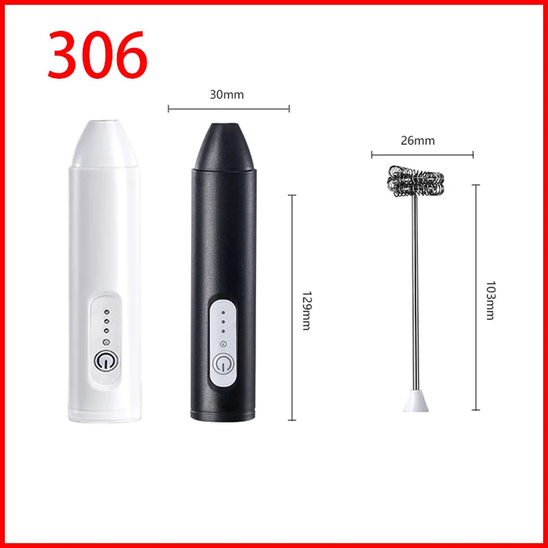 MINl Mik Frother USB Rechargeable 3 Speeds Foam Maker Coffee Whisk Mixer Electric Handle Blender Egg Beater Hot Cooking Tools