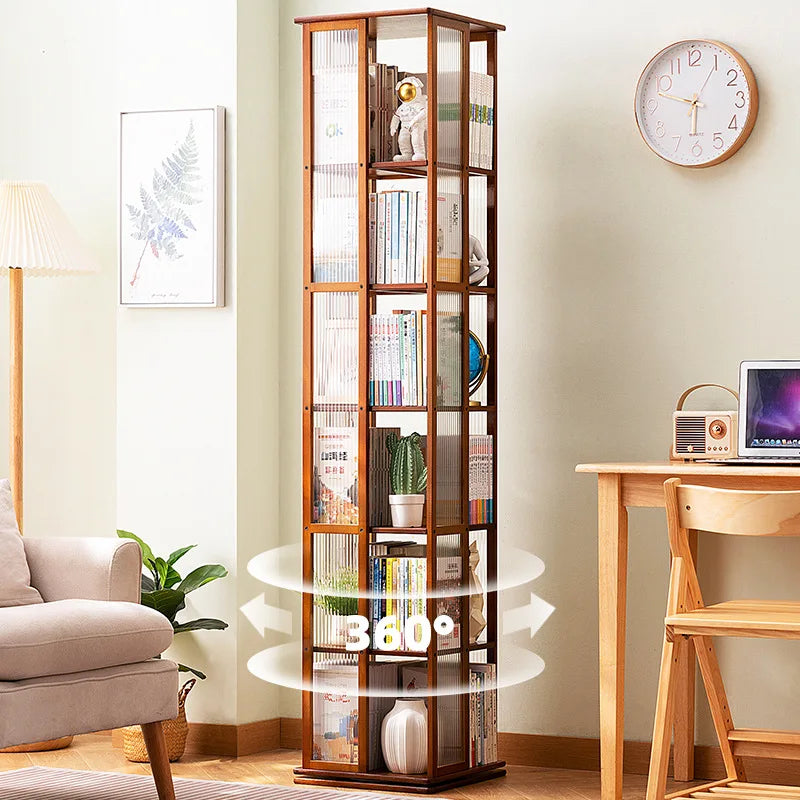 Rotational Bookshelf Organizers Home Storage Shelves Furniture Living Room Shelf Bookcases Librero Organizador Estanteria