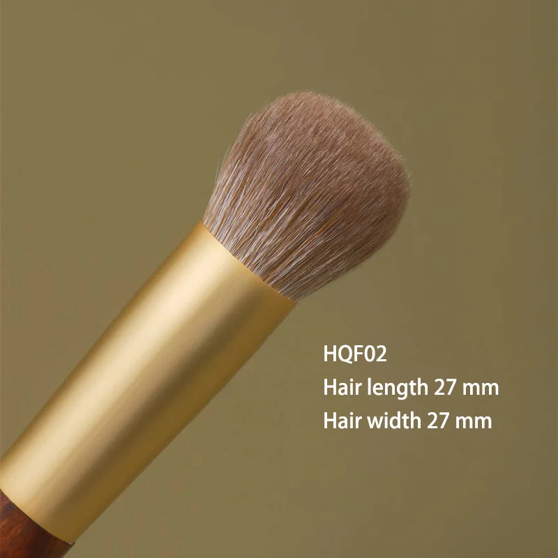 Professional Handmade Makeup Brushes 1PC Weasel Goat Hair Foundation Liquid Blush Brush African Rosewood Handle Make Up Brush