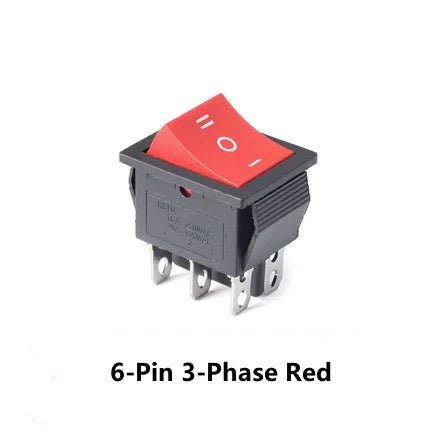 New KCD4 16A 250VAC 20A 125VAC Boat Type Rocker Switch 4/6 Pin 2/3 Positions with Black Red, Green, Blue and Yellow Lights