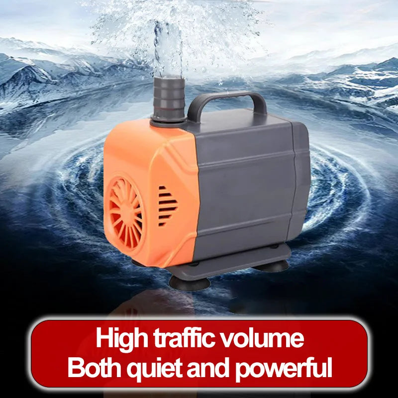 AC220V silent submersible water pump, circulating fountain pump, fish tank and pond circulating pump, garden rockery water pump