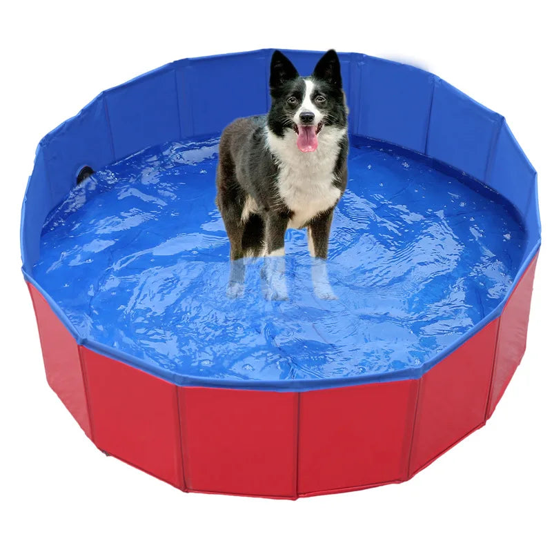 Folding bathtub for dogs and cats, a must-have for cooling down in the summer pool for dogs, and a portable pet bathtub for