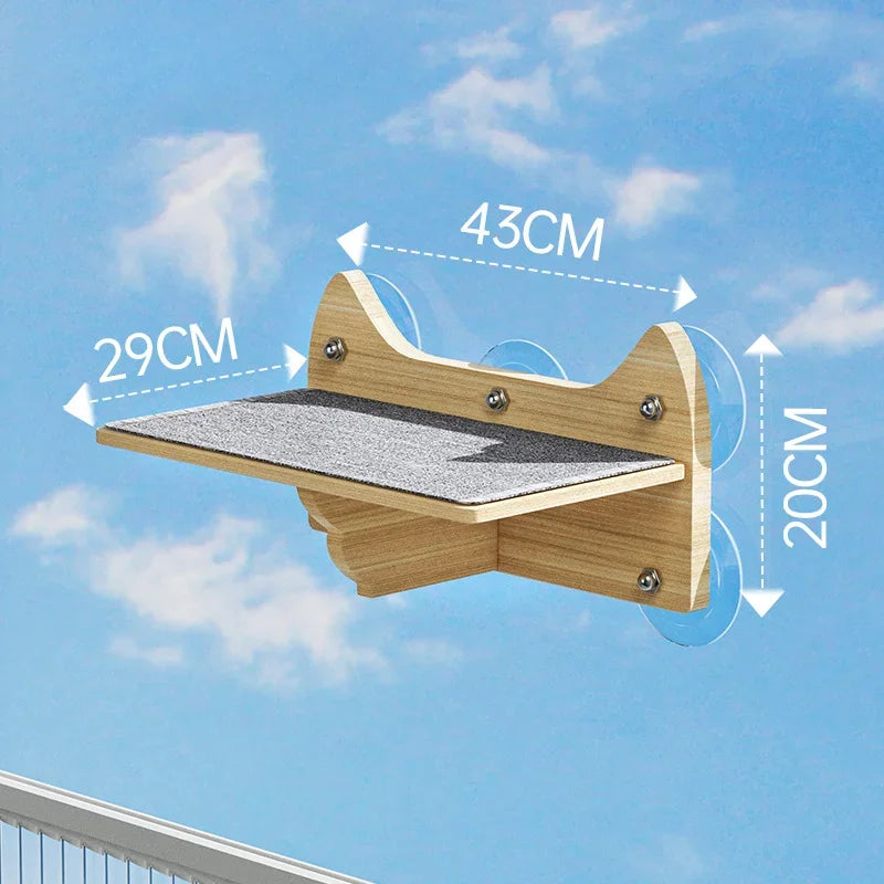 Suction Cup Cat Climbing Wooden Wall Jumping Cats Space Capsule Cat Nest Hanging Basket Pet Products Supplies Furniture