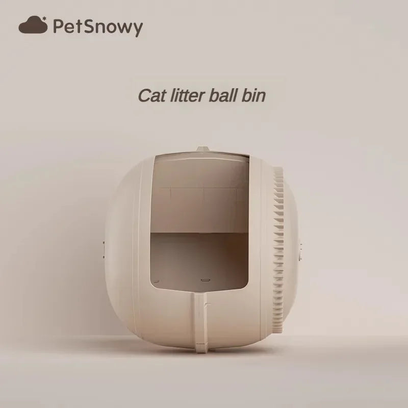 PetSnowy Cat Toilet Box/mat/Filter Mesh/Rubber Strip/Charger/Cat Litter Complete Set of Accessories Toilets Ball Compartment