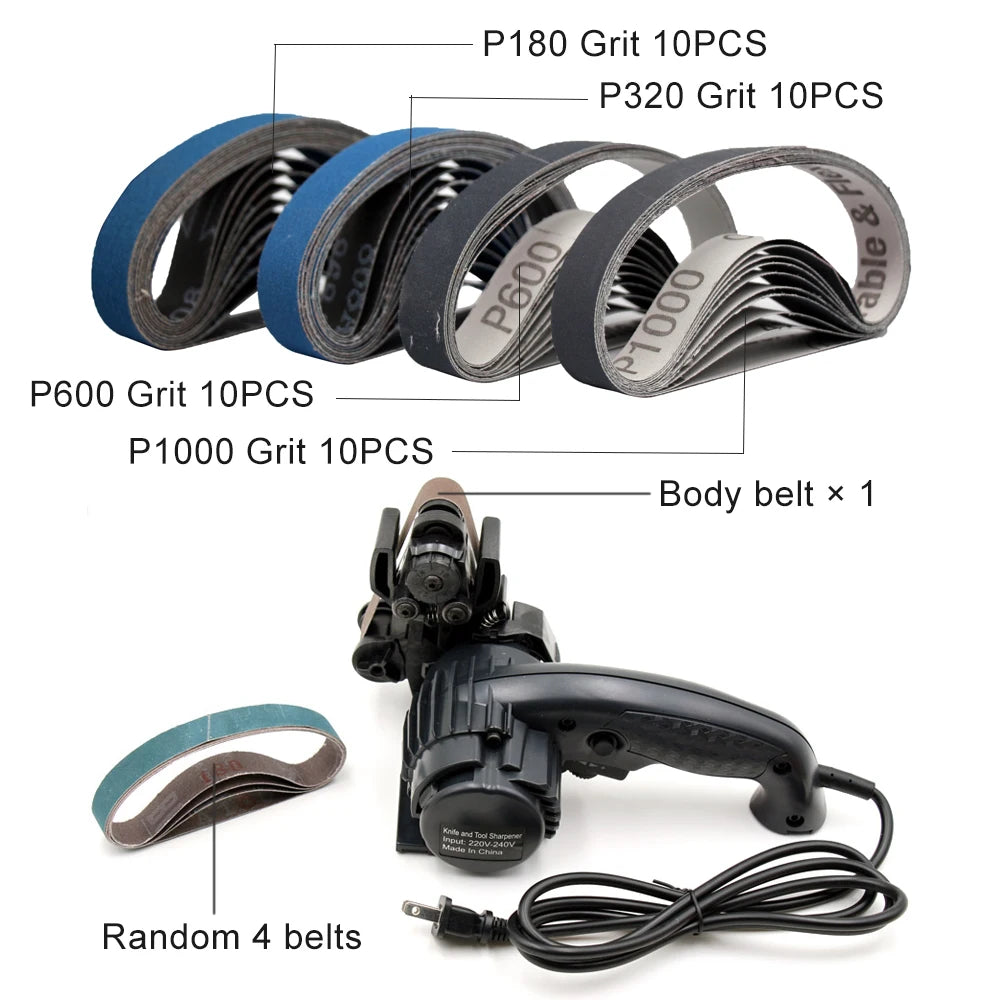 LIHUACHEN M2 Knife Sharpener Electric Professional with Sharpener Replacement Belts Kit Kitchen Sharpening Grinder Knives