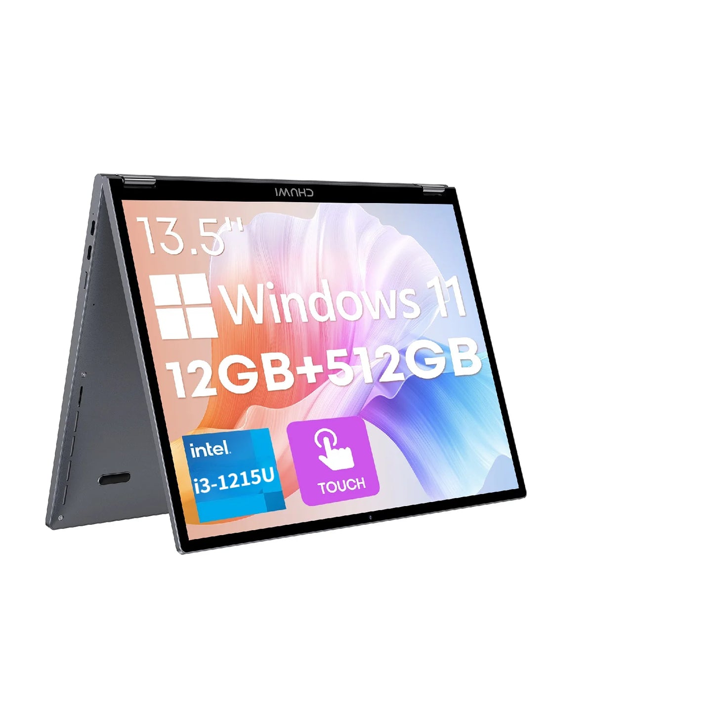 CHUWI FreeBook Tablet Laptop 2 in 1 Intel i3 1215U 12GB LPDDR5 512G SSD Windows 11 Laptop 13.5" IPS FHD Display 2256*1504 WIFI 6