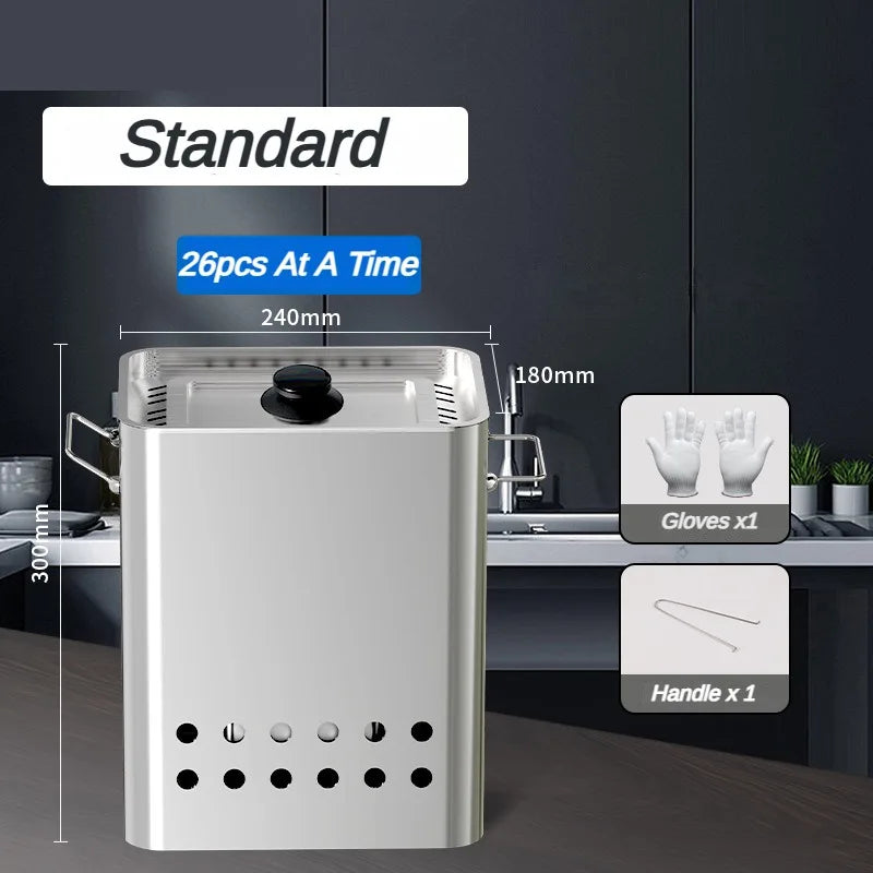 Portable Grill Smokeless Stainless Steel Barbecue Charbroiler Outdoor Indoor Dual-purpose Stewing Oven Small Durable BBQ Grill