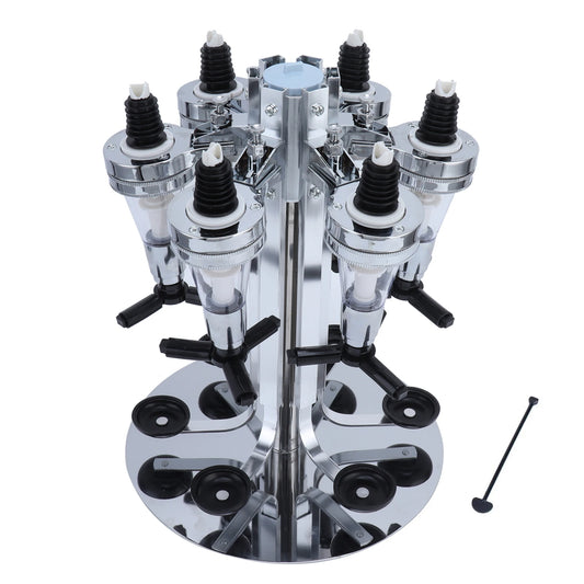 Rotating 6 Bottle Stand Optic Dispenser Drinks Wine Steel Bar Butler Wall Mounted Drink Dispenser Kitchen Supplies