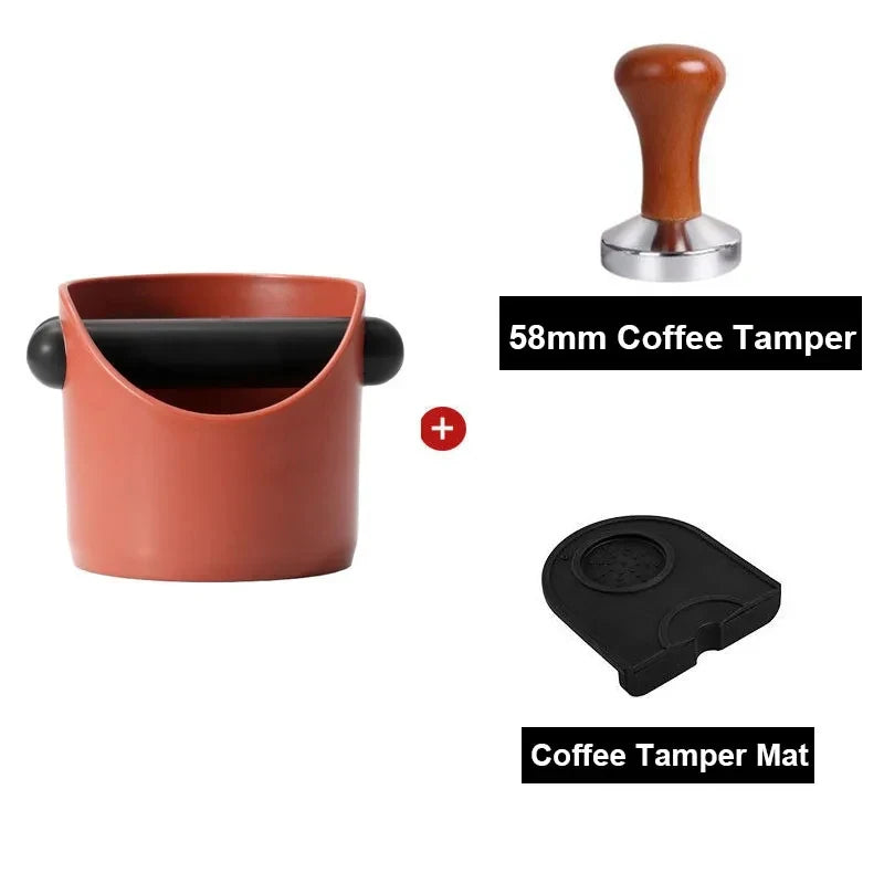 Coffee Powder Barrel Knock Box with Detachable Knock Bar Coffee Utensil Trash Can Restaurant Cafe Hotel Coffee Powder Storage