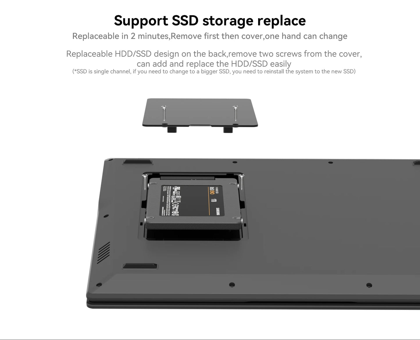 Adreamer Laptop 8GB RAM 1TB SSD Computer 13.3-inch Intel Notebook 2560X1600 Resolution Celeron N4020 Portable Computer