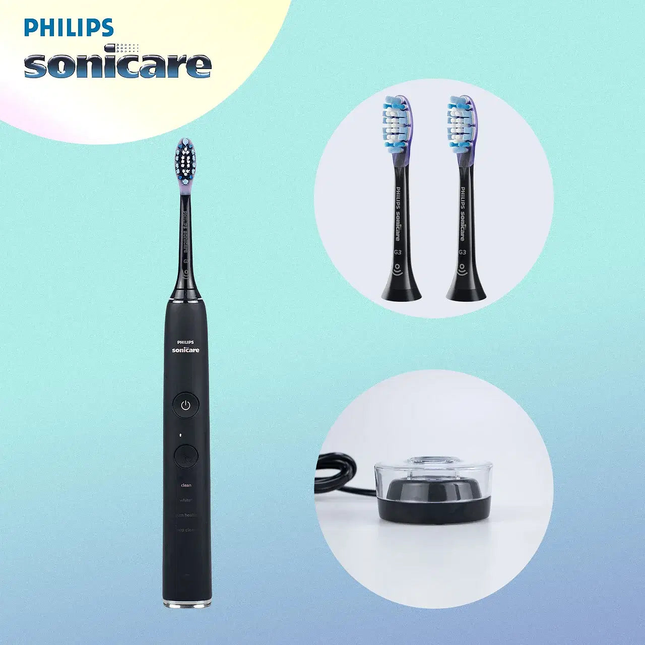 Color: Lavender, Ships From: CHINA - Philips Sonicare HX939 handle HX9352 Electric Toothbrush Adult Sonic Toothbrush Replacement head White, Black, Pink