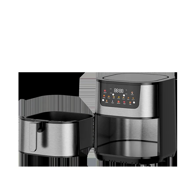 15L Stainless steel Electric Air Fryer Household Large Capacity Intelligent Kitchen Cooker Toaster Oven Combo Digital Display