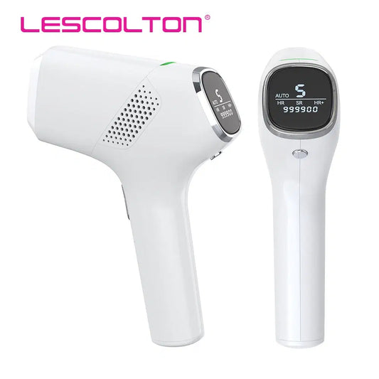 Color: WHITE, Plug Type: UK Plug - Lescolton 999000 Flashes IPL Epilator Men Women Laser Permanent Hair Removal Face Photoepilation Bikini Legs Depilador a laser