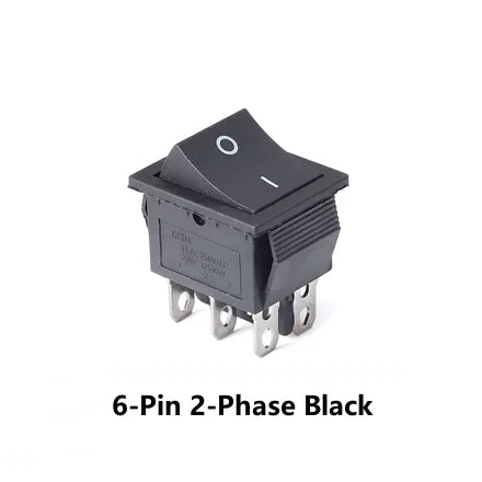 New KCD4 16A 250VAC 20A 125VAC Boat Type Rocker Switch 4/6 Pin 2/3 Positions with Black Red, Green, Blue and Yellow Lights