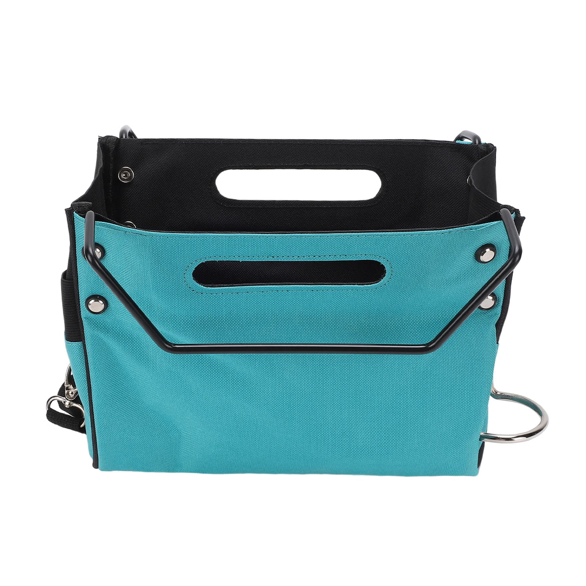 Ladder Tool Pouch for Step Ladders, 600D Oxford Fabric Organizer Bag with Multiple Pockets, Hammer Loop, Quick-Release Buckle