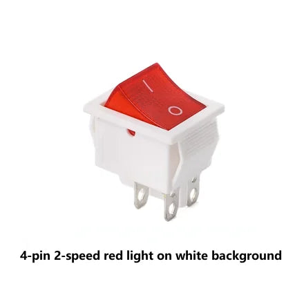 New KCD4 16A 250VAC 20A 125VAC Boat Type Rocker Switch 4/6 Pin 2/3 Positions with Black Red, Green, Blue and Yellow Lights