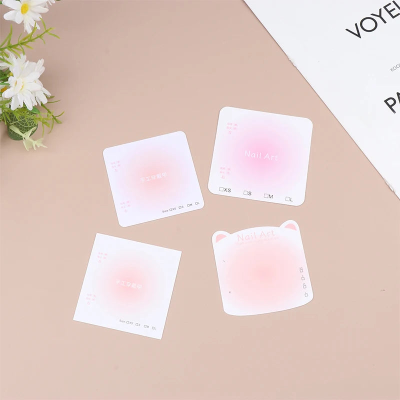 10PCS Press-On Nail Packaging Display Handmade False Design Swatch Show Card Manicure Sample Salon