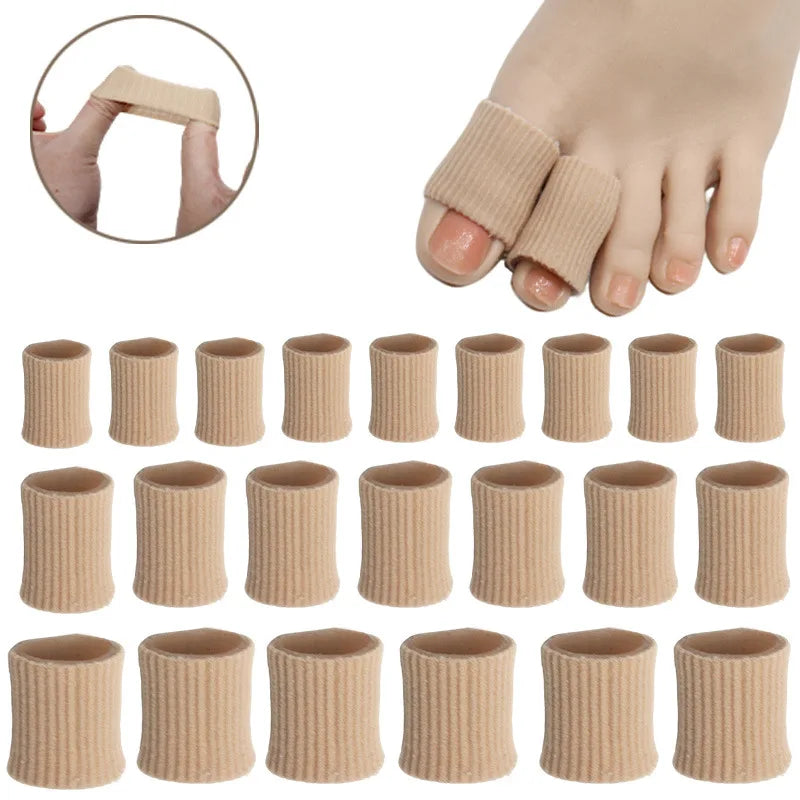 Fiber Gel Toe Cover Bandage Calluses Protection Anti Abrasion Pain Relief Tube Toe Separator Finger Protector Foot Care Tools