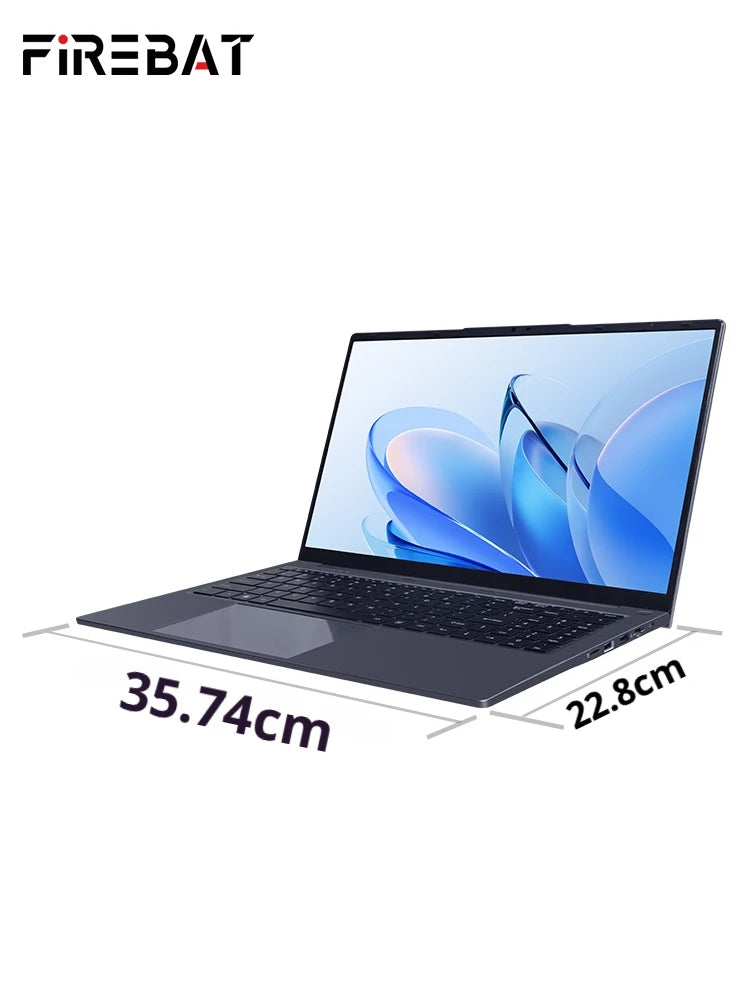 FIREBAT AT15 Laptop 15.6 Inch Intel N100/N150 16GB RAM 512GB SSD Office Business Laptops