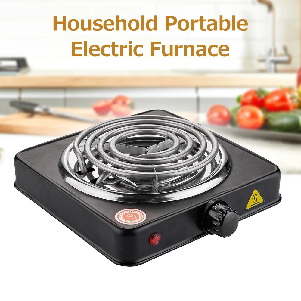 1000W Electric Stove Iron Burner Hot Plate Portable Kitchen Cooker Coffee Heater Milk Soup Durable Asjustable Quick