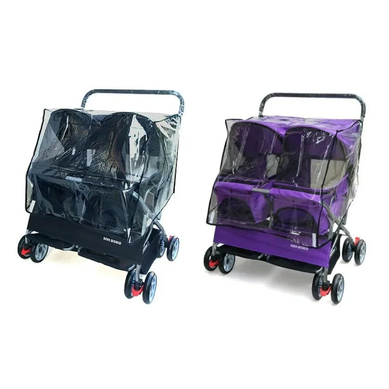 Multifunctional pet car Ultra-light two-seater pet buggy Detachable and washable trolley Universal pet car for cats and dogs