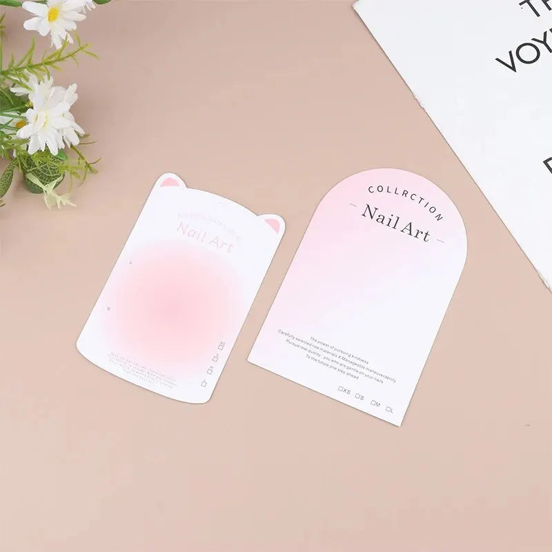 10PCS Press-On Nail Packaging Display Handmade False Design Swatch Show Card Manicure Sample Salon