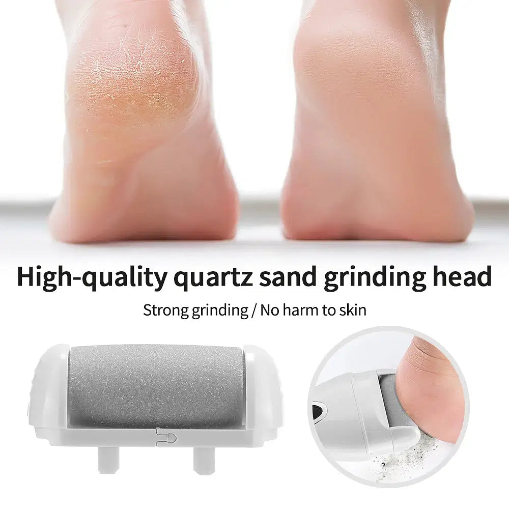 Color: Orange - Electric Foot File Pedicure Machine Callus Remover Rechargeable Foot Heel Cracked Dead Skin Scrubber Polisher Grinder Tools