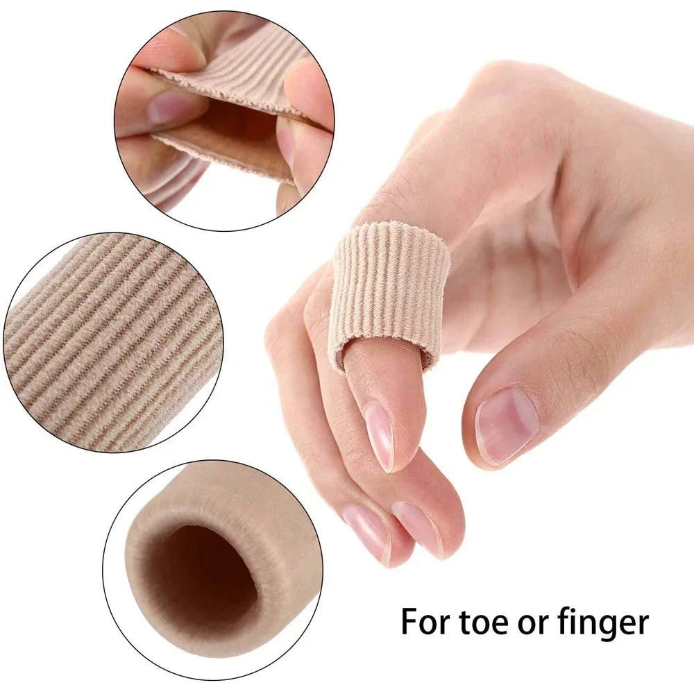 Fiber Gel Toe Cover Bandage Calluses Protection Anti Abrasion Pain Relief Tube Toe Separator Finger Protector Foot Care Tools