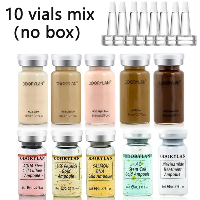 Korea 8ml BB Cream Glow Face Serum Ampoule Essence Kit Moisturizing Sunscreen Foundation Beauty Skin Care