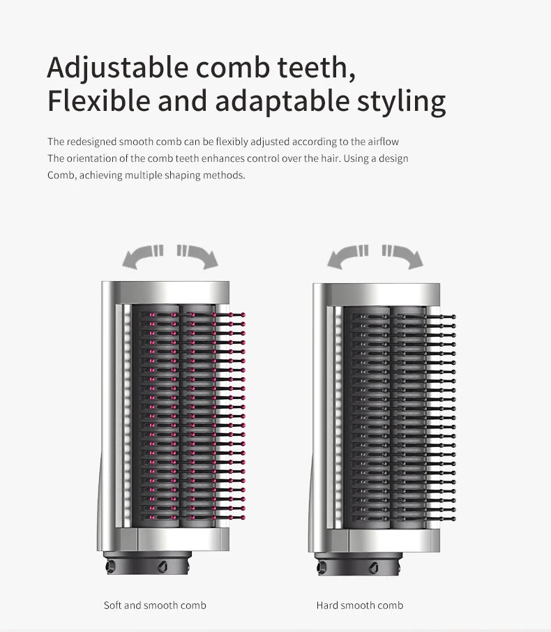 6 in1 Multi Hair Styler Curling Iron Hair Hot Air Brush Curling Barrel Brush HairDryer Salon Professional Curly Styler Tools