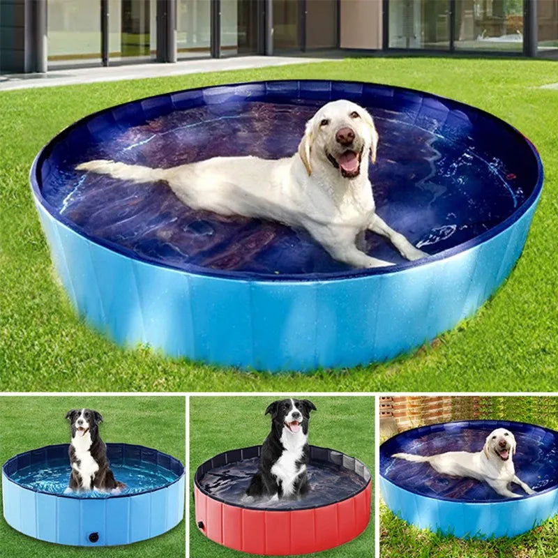 Foldable PVC Pet Bath Tub for Small Large Dogs Cats Portable Plastic Pool Sand Pit Grooming Bathtub for Pets Kids Durable
