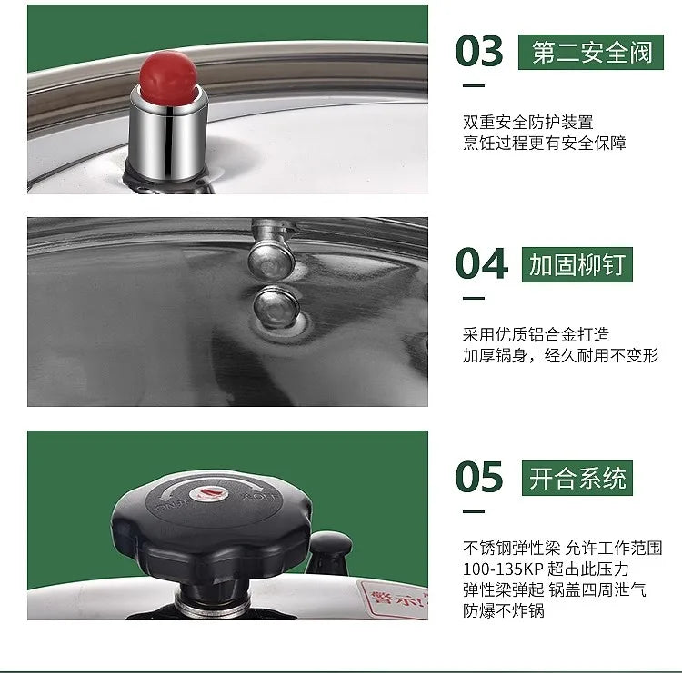 9 Quart olla de presion & ollas de presión para cocinar,Suitable for All Hob Types,instant fast stainless steel pressure cooker