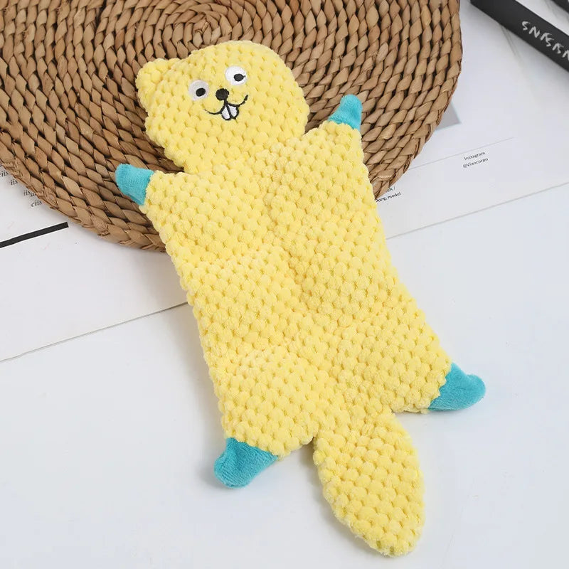 Pet Cute Animal Toy Indestructible Plush Dogs Tooth Chew Play Toy With Squeaker Puppy Supplies Cuddly Toys Resistant Accessories