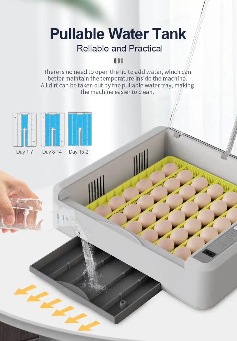 Newest 36 -120 Eggs Full Automatic Chicken Egg Incubator Brooder Hatchery Poultry equipment incubator Machine Automatic Turn Egg