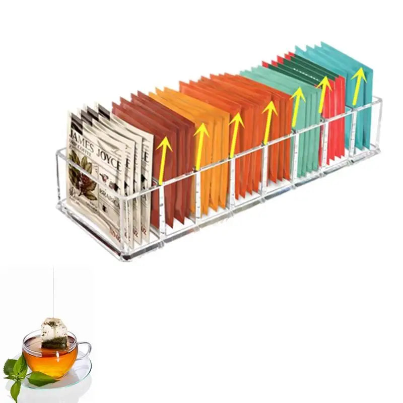 1Pc 8 Grids Transparent Storage Box For Flower Tea Display Box Classification Box Multi Functional Desktop Organizer Container