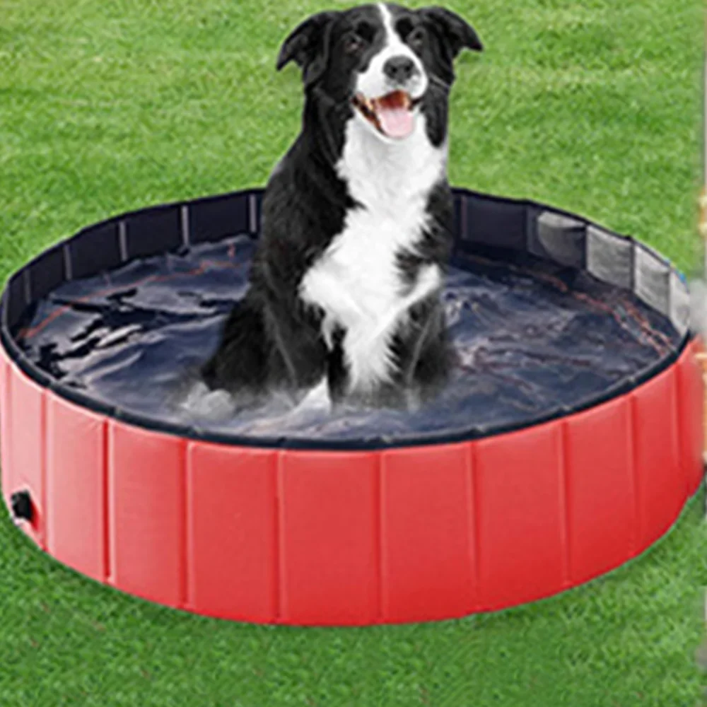 Foldable PVC Pet Bath Tub for Small Large Dogs Cats Portable Plastic Pool Sand Pit Grooming Bathtub for Pets Kids Durable