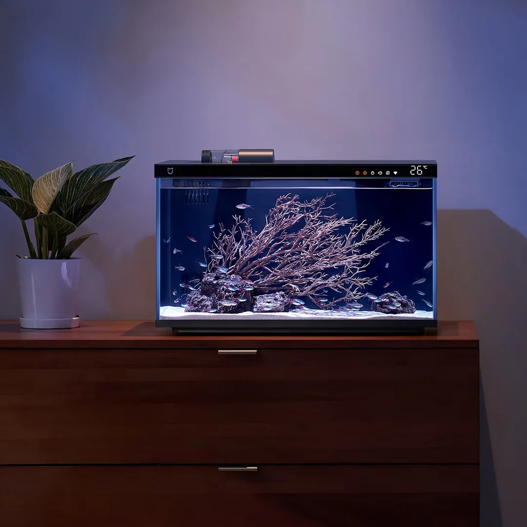 Xiaomi Mijia Smart Fish Tank 20L Work With Mijia APP Mobile controlled remote feeding Smart Lighting System Light Aquarium