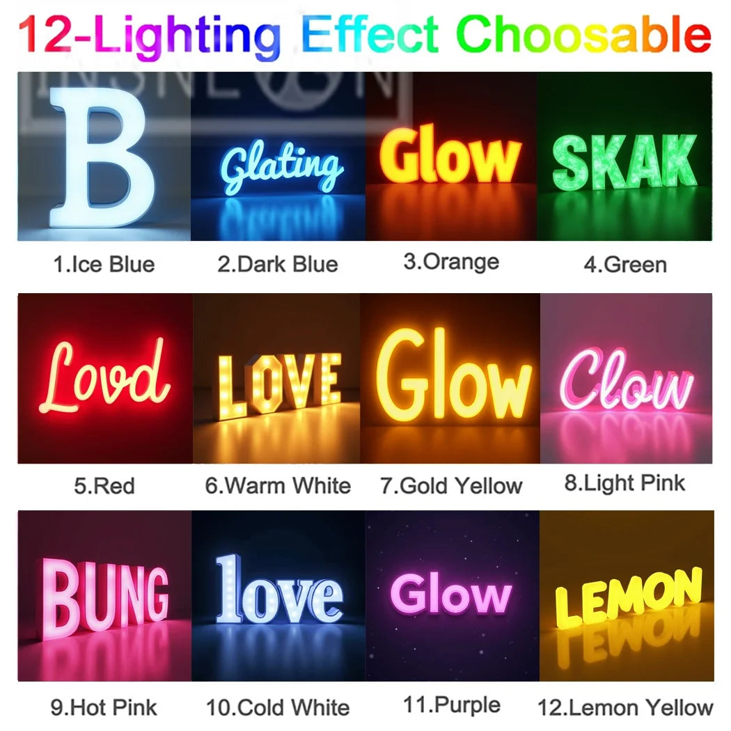 Custom Personalized LED Light Up Sign 3D Metal Letters For Outdoor Business Storefront Waterproof Illuminated Backlit Signage