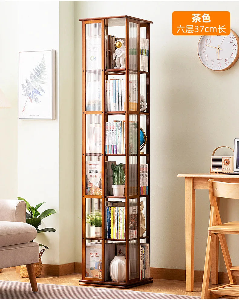 Rotational Bookshelf Organizers Home Storage Shelves Furniture Living Room Shelf Bookcases Librero Organizador Estanteria