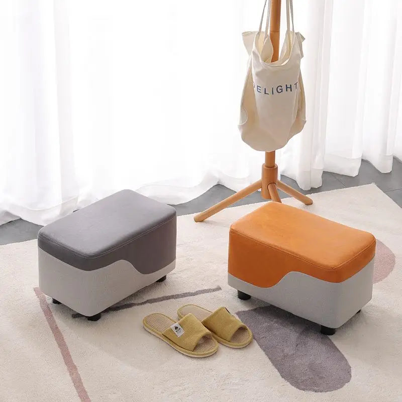 New Small Stool Luxury Adult Low Stool Household Coffee Table Stool Bench Living Room Light Technology Cloth Shoe Changing stool