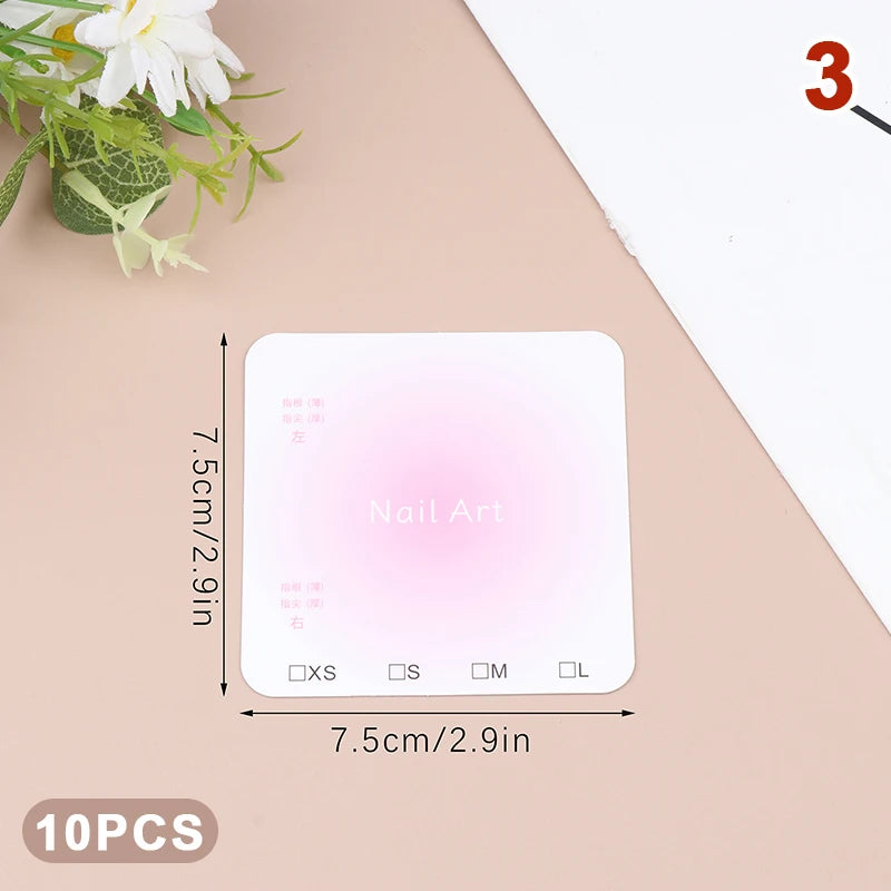 10PCS Press-On Nail Packaging Display Handmade False Design Swatch Show Card Manicure Sample Salon