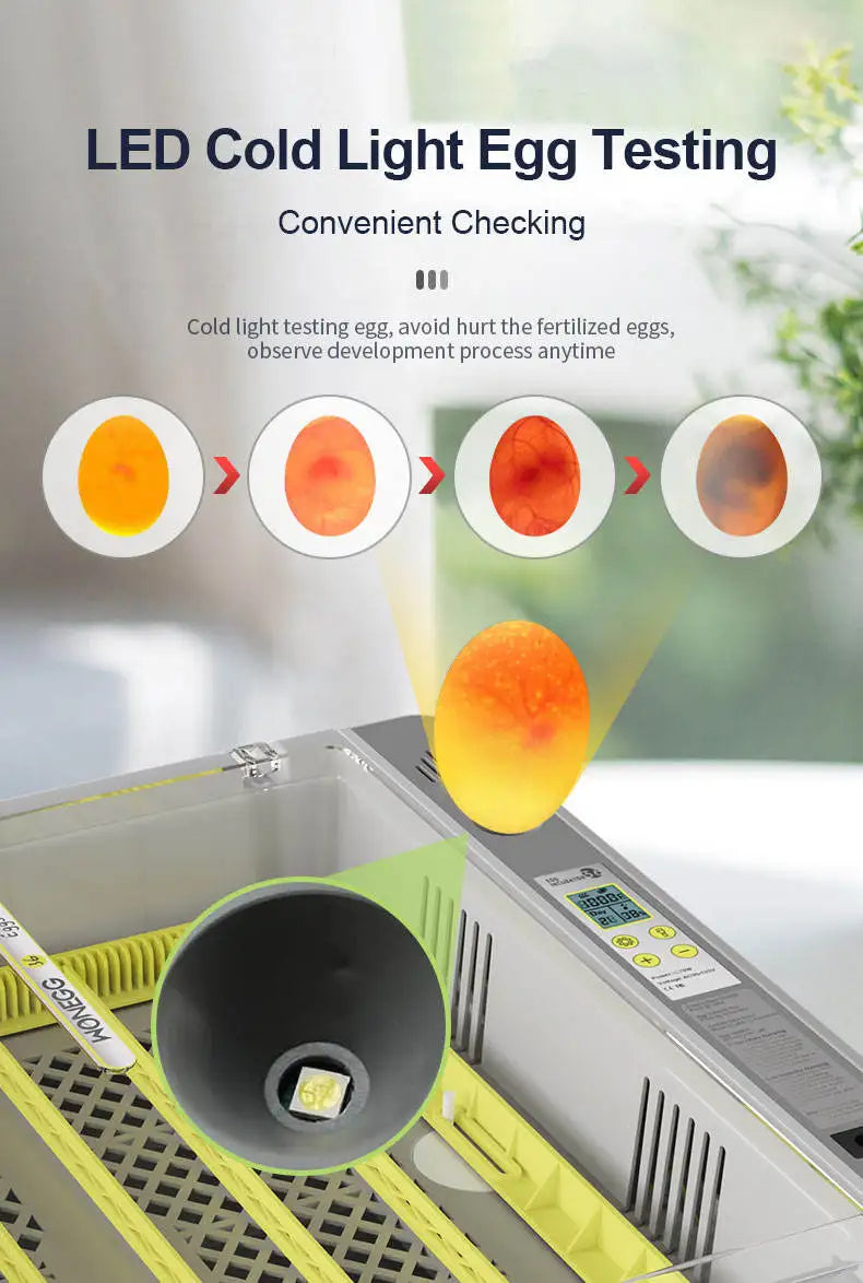 Newest 36 -120 Eggs Full Automatic Chicken Egg Incubator Brooder Hatchery Poultry equipment incubator Machine Automatic Turn Egg