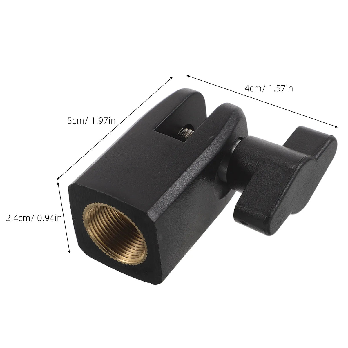 Mic Stand Shock Mount Adapter 58 Thread Metal Clamp Black Anti Vibration Microphone Mount for Recording Studio Mic Arm