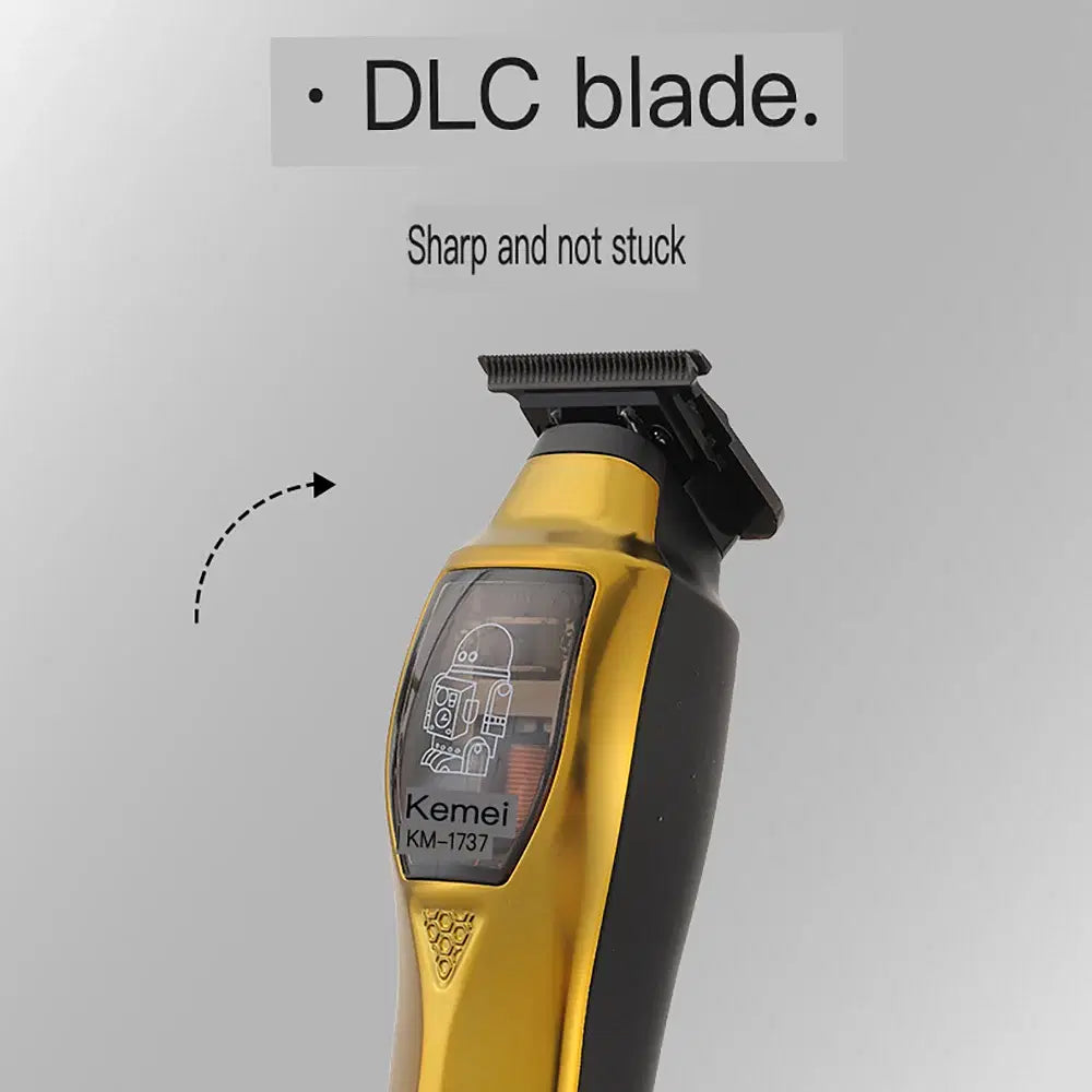 Color: Red - Kemei Electric Hair Clippers and Hair Trimmer Kit Men Professional USB-C Rechargeable Cordless 0mm Finish Hair Cutting Machine