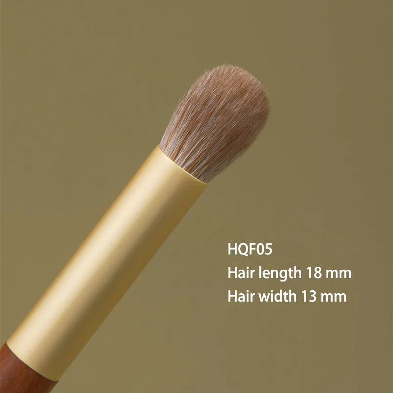 Professional Handmade Makeup Brushes 1PC Weasel Goat Hair Foundation Liquid Blush Brush African Rosewood Handle Make Up Brush