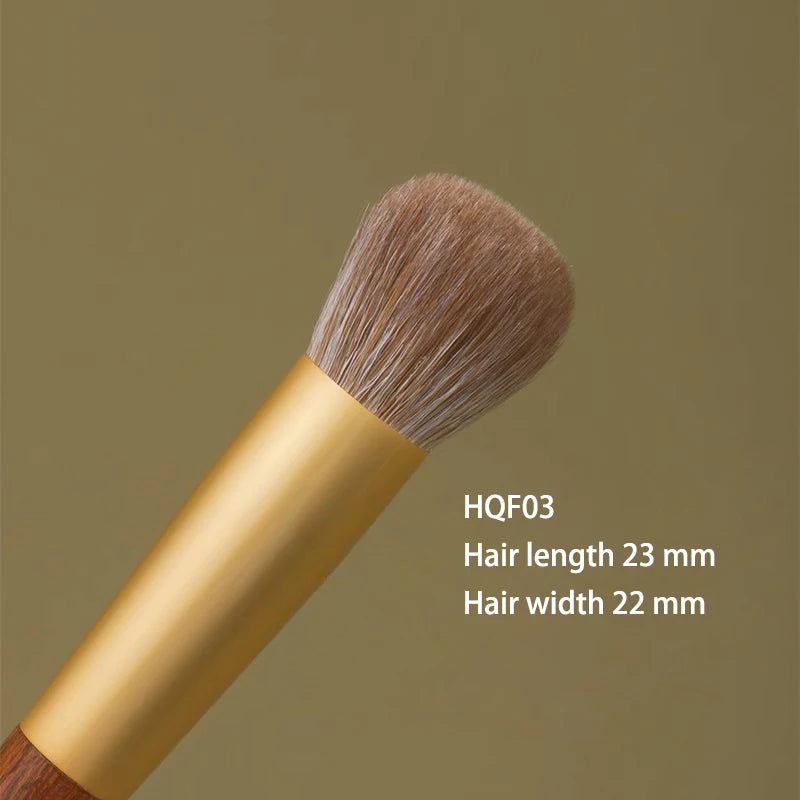 Professional Handmade Makeup Brushes 1PC Weasel Goat Hair Foundation Liquid Blush Brush African Rosewood Handle Make Up Brush