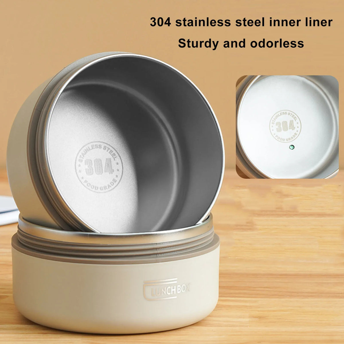 Thermal Lunch Box Insulated Lunch Container Sealed Easy To Clean  Portable 304 Stainless Steel with Thermal Bag for Work