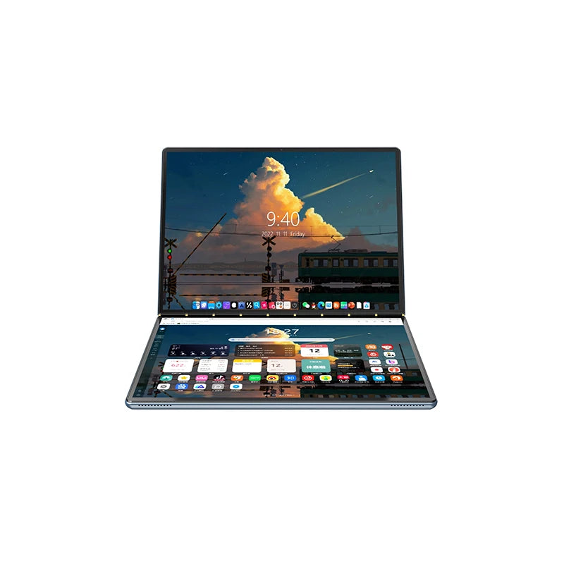 New Dual Screen Laptop Intel i3 1215U N100 Dual 10.95 Inch IPS Touch Screen Windows 11 Office Computer Tablet Notebook WiFi 6